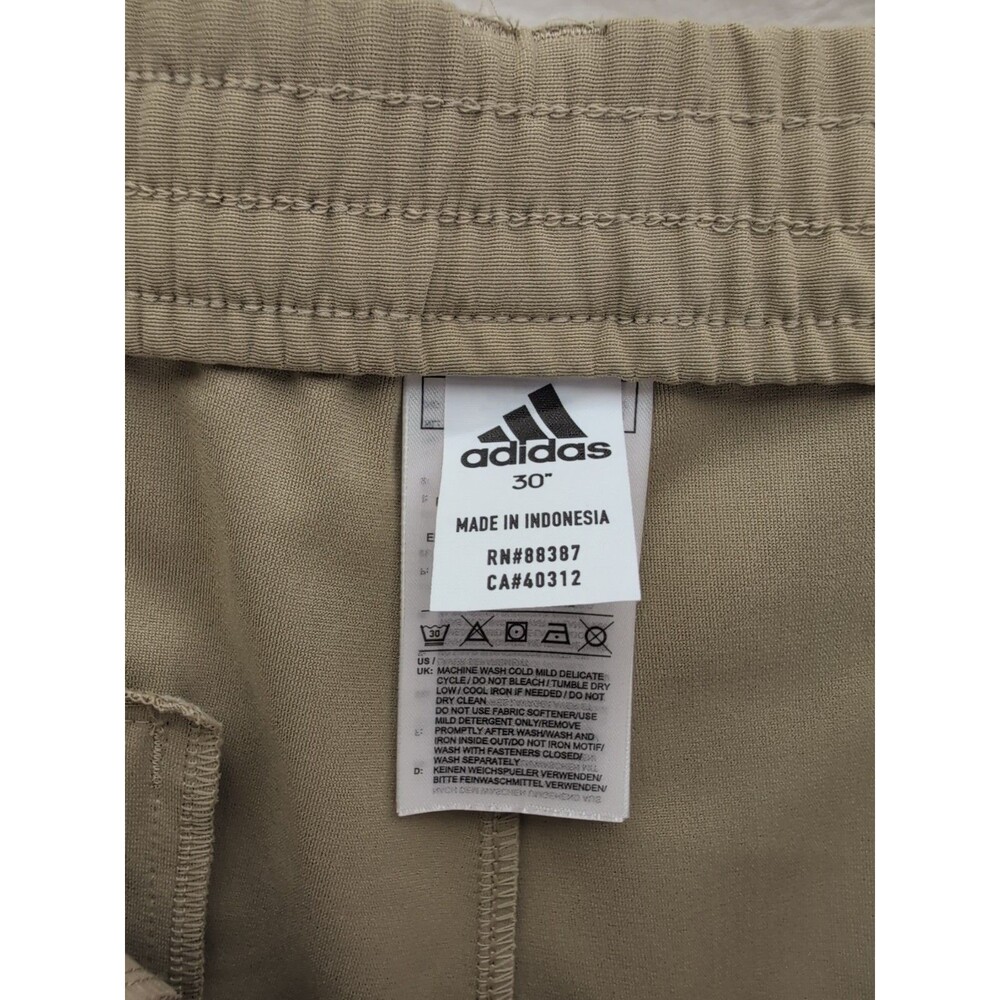 Adidas Performance Golf Shorts Flexible Waist Band Deep Pockets Men's 30 Tan - Picture 5 of 8